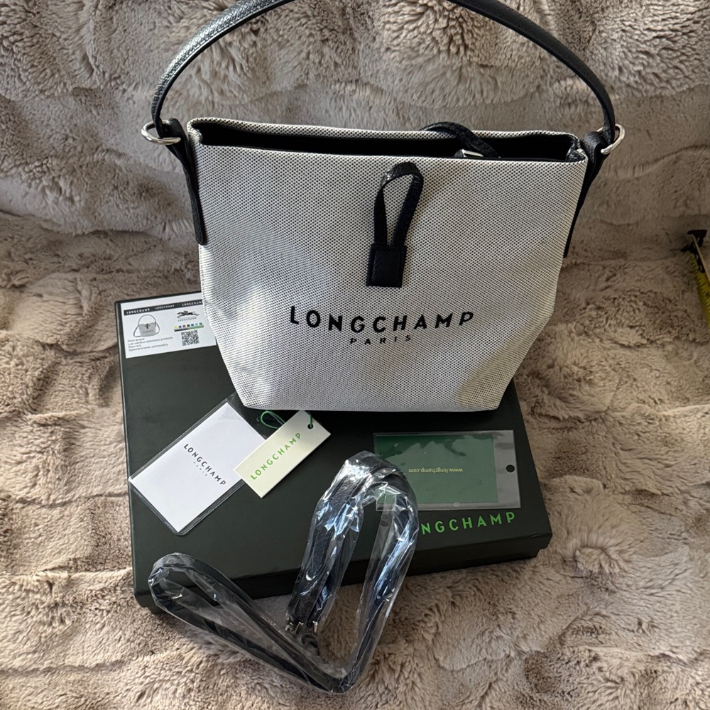 Longchamp Black and White Handbag